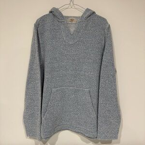 Faherty Mens Whitewater Hoodie Blue White Jacquard Size M EUC